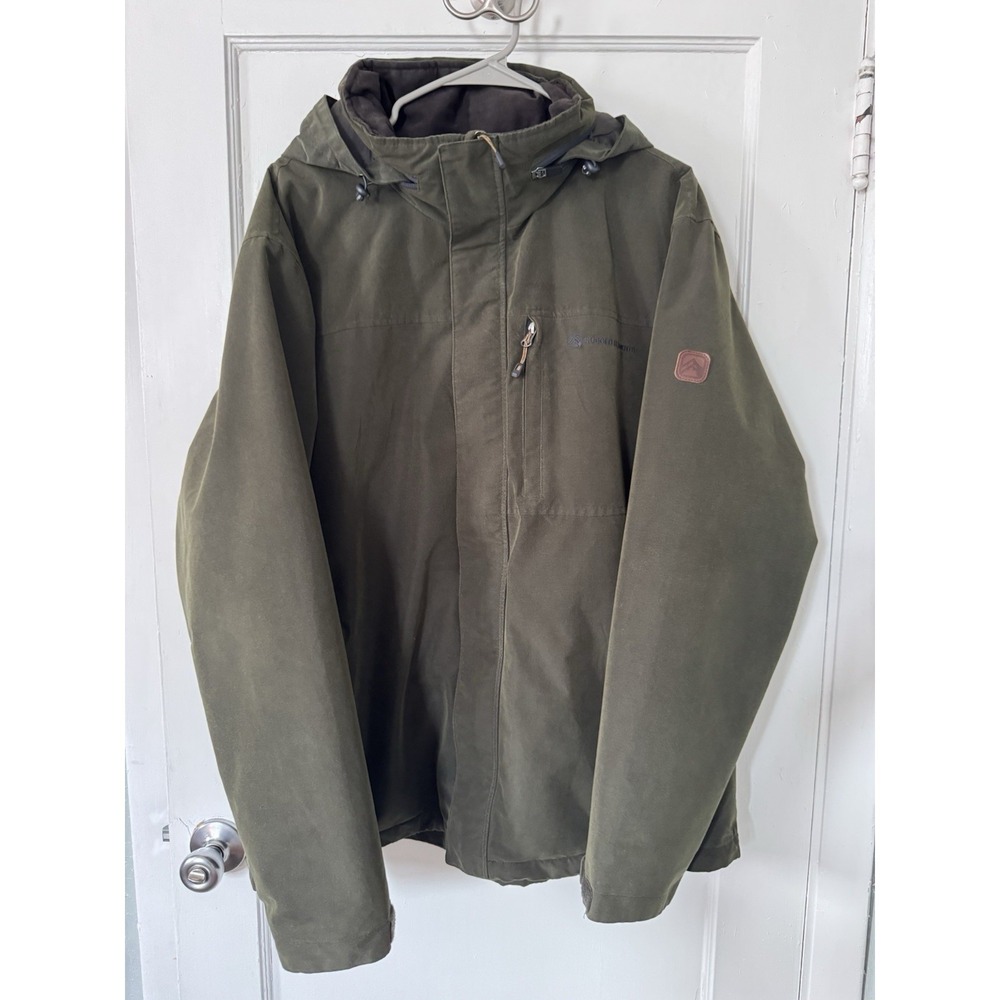 Rugged Elements Men's Hooded Jacket Olive Green Size XL Outdoor Coat